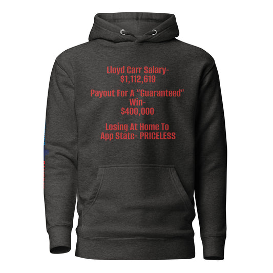 A Funny College Gameday hoodie about Ohio State University Football, University of Michigan Football, App State and Lloyd Carr by Forever Game Day, a college football t-shirt store